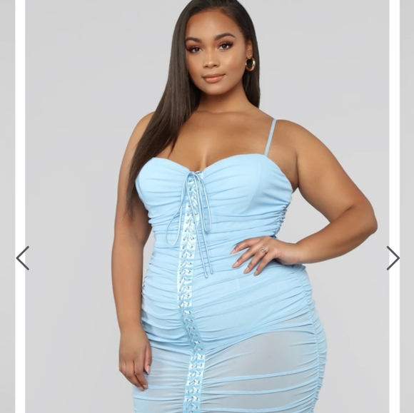 Fashion Nova Ruched Dress - Picture 4 of 7
